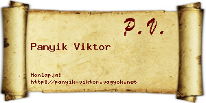 Panyik Viktor névjegykártya